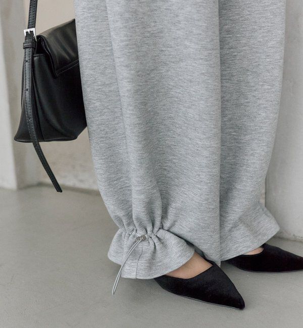  「裾ドロストスウェットパンツ」|チノ|