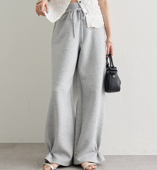  「裾ドロストスウェットパンツ」|チノ|