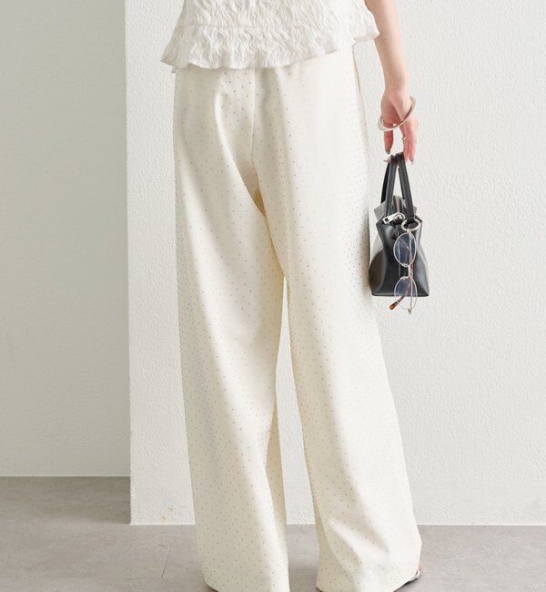  「ラインストーンWベルトパンツ」|チノ|