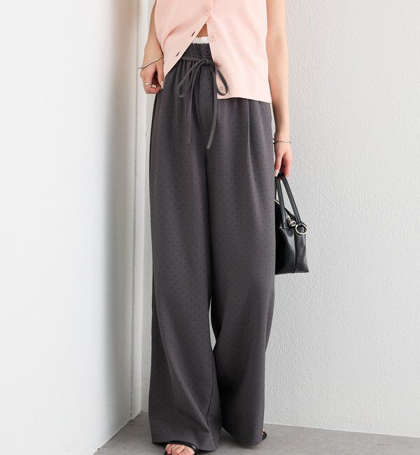  「ラインストーンWベルトパンツ」|チノ|