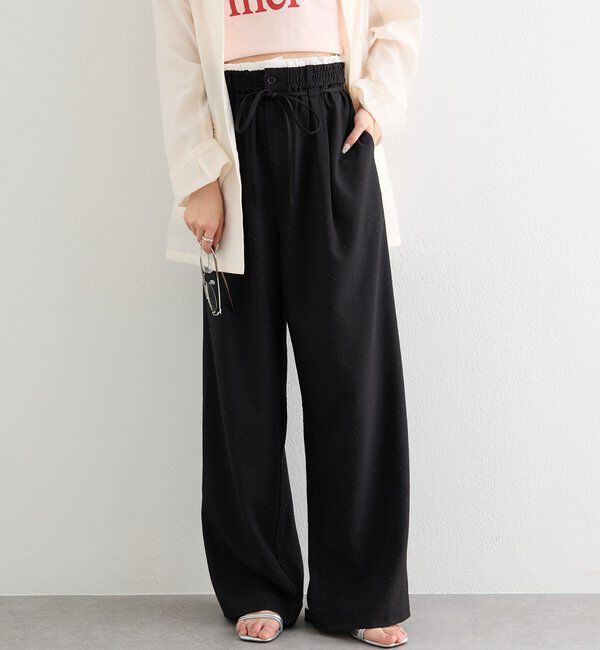  「ラインストーンWベルトパンツ」|チノ|