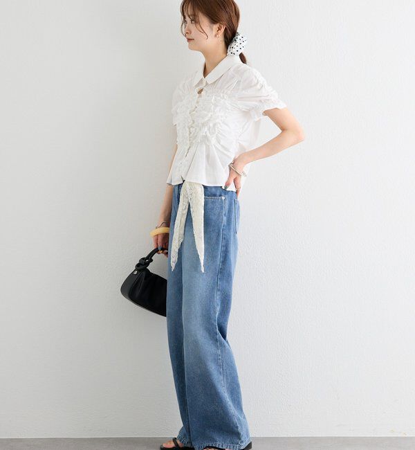  「ポケットステッチフレアデニム」|デニム|