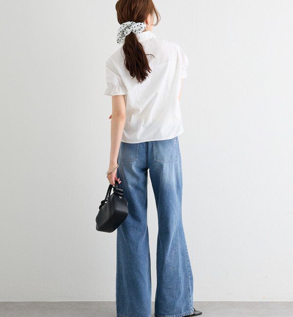  「ポケットステッチフレアデニム」|デニム|