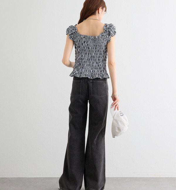  「ポケットステッチフレアデニム」|デニム|