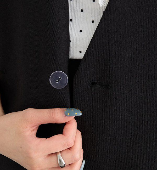  「レース付け襟半袖ジャケット」|テーラードジャケット|