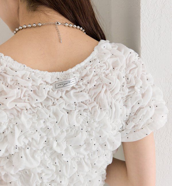  「ふわふわシャーリングTシャツ」|Tシャツ・カットソー|