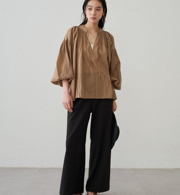  「【INDIA】スキッパーレースブラウス」|シャツ・ブラウス|