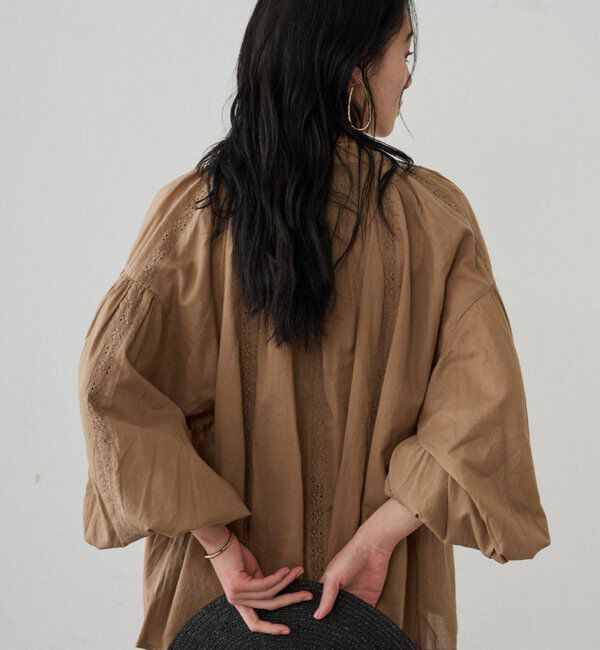  「【INDIA】スキッパーレースブラウス」|シャツ・ブラウス|