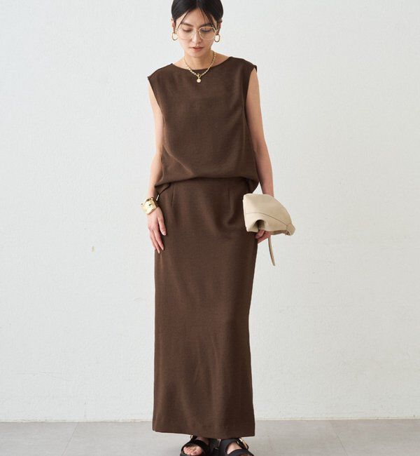  「ダブルジョーゼットタイトスカート」|スカート|