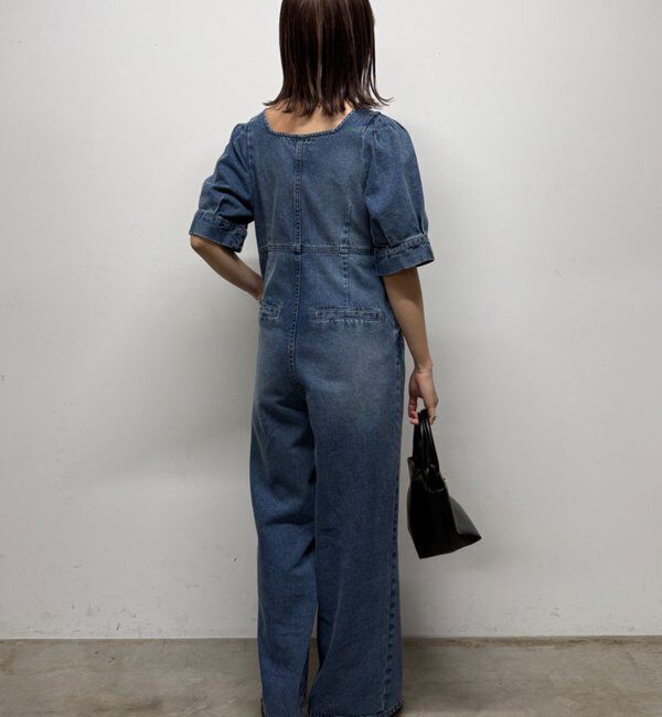  「【PUFRILL/パフリル】デニムパフオールインワン」|ワンピース|