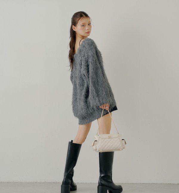  「金釦シャギールーズカーディガン」|カーディガン|