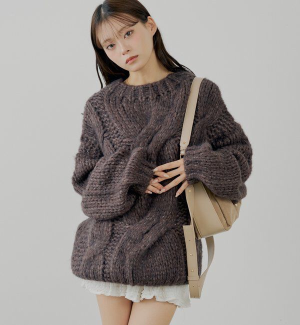  「ビッグケーブルルーズミニワンピース」|ワンピース|