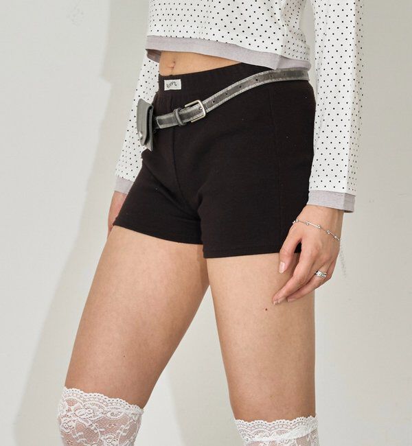  「【SLOPPY/スロッピー】リブショートパンツ」|チノ|