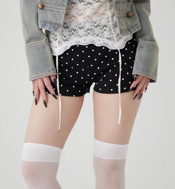  「【SLOPPY/スロッピー】リブショートパンツ」|チノ|