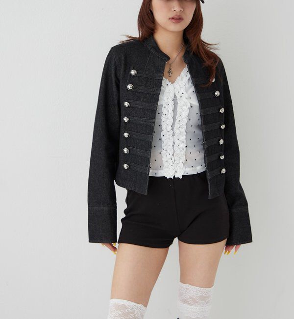  「センターフリルキャミ(チェック柄/ドット柄)」|キャミソール|