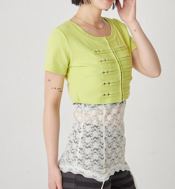  「【WEB限定サイズあり】ナポレオンショート半袖トップス」|Tシャツ・カットソー|