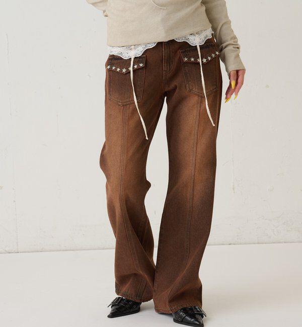  「スタースタッズフレアデニム」|デニム|