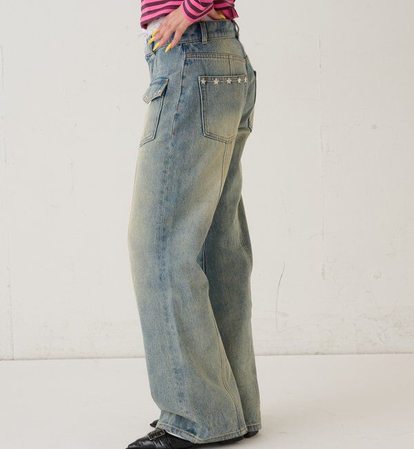  「スタースタッズフレアデニム」|デニム|