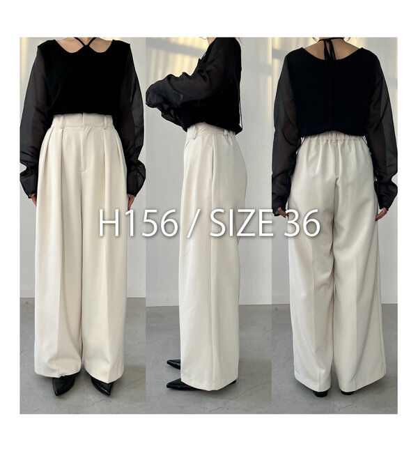  「【累計2万本突破！】【低身長・高身長サイズあり】2タックワイドパンツ」|チノ|