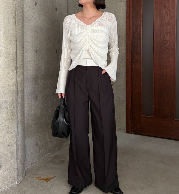  「フロントギャザーニット」|ニット・セーター|