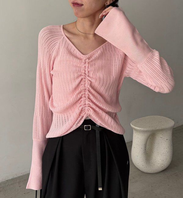  「フロントギャザーニット」|ニット・セーター|