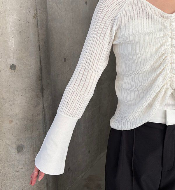  「フロントギャザーニット」|ニット・セーター|