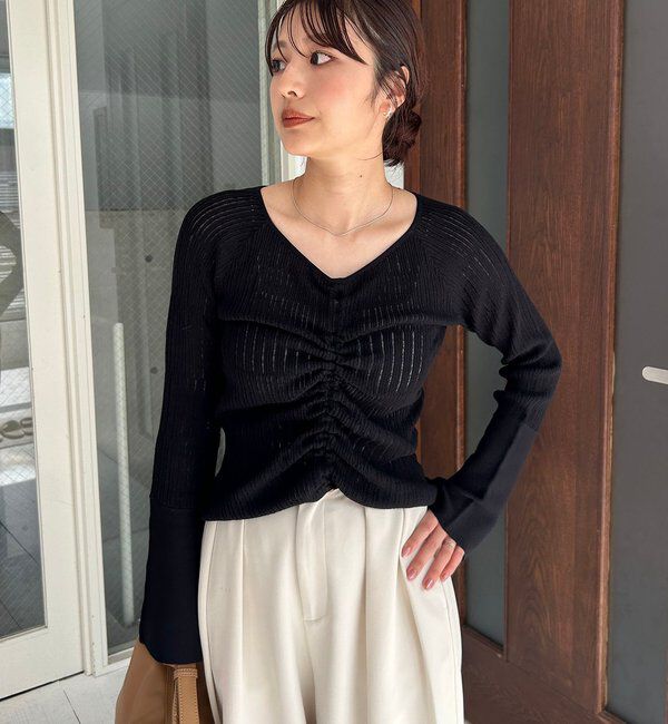  「フロントギャザーニット」|ニット・セーター|