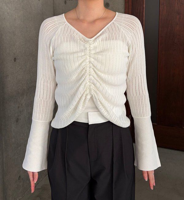  「フロントギャザーニット」|ニット・セーター|