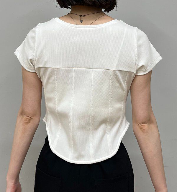  「【新色イエロー・ブラウン】コルセットT」|Tシャツ・カットソー|