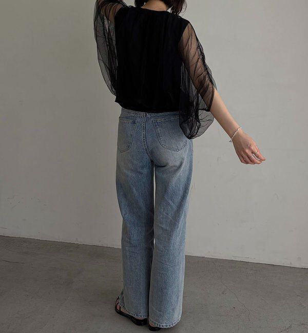  「【二の腕カバー◎】〈C.L〉チュールレイヤードノースリニット」|ニット・セーター|