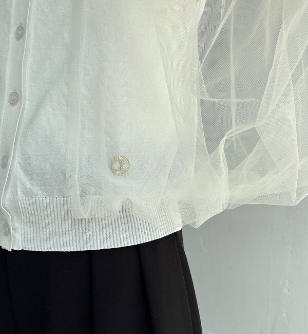  「【二の腕カバー◎】〈C.L〉チュールレイヤードノースリニット」|ニット・セーター|