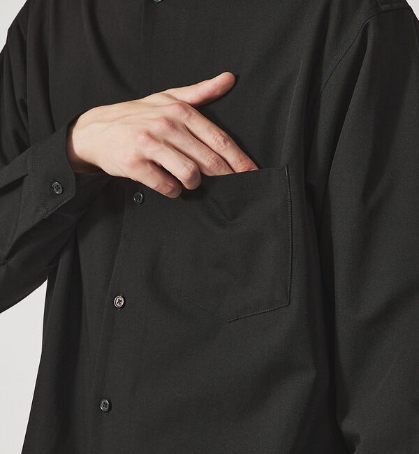 ABAHOUSE「【変形襟】シャンブレーツイル カラーレス シャツ / バンドカラーシャツ / 従」|シャツ・ブラウス|