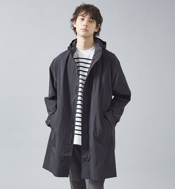 ABAHOUSE「【PYRENEX / ピレネックス】TORRENT 3（トレント ）ナイロンロン」|ステンカラーコート|ブラック