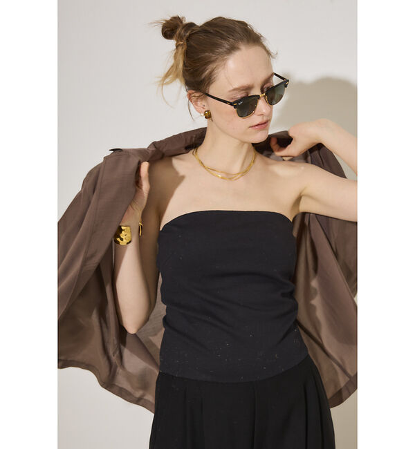 Rouge vif「パット付きベアトップサロペット」|オールインワン|