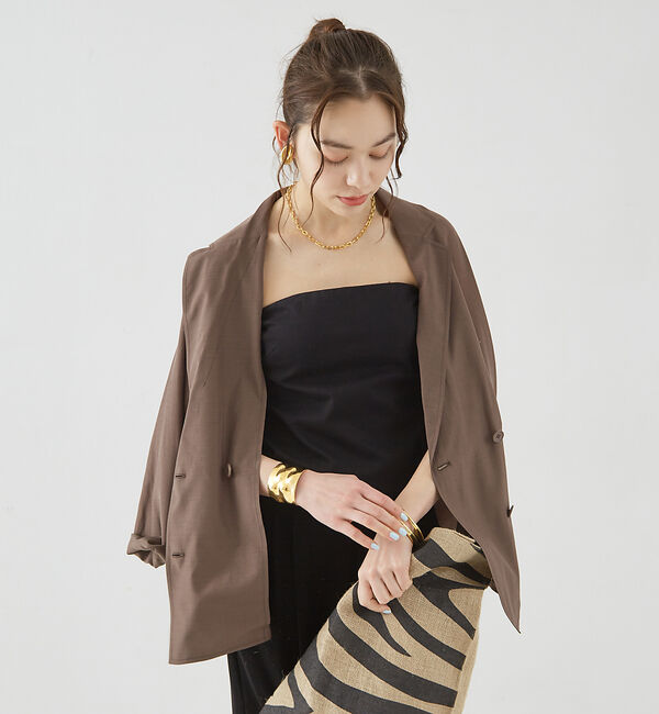 Rouge vif「パット付きベアトップサロペット」|オールインワン|