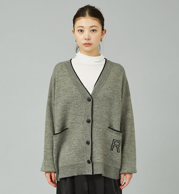 Rouge vif「バックロゴニットカーディガン」|カーディガン|