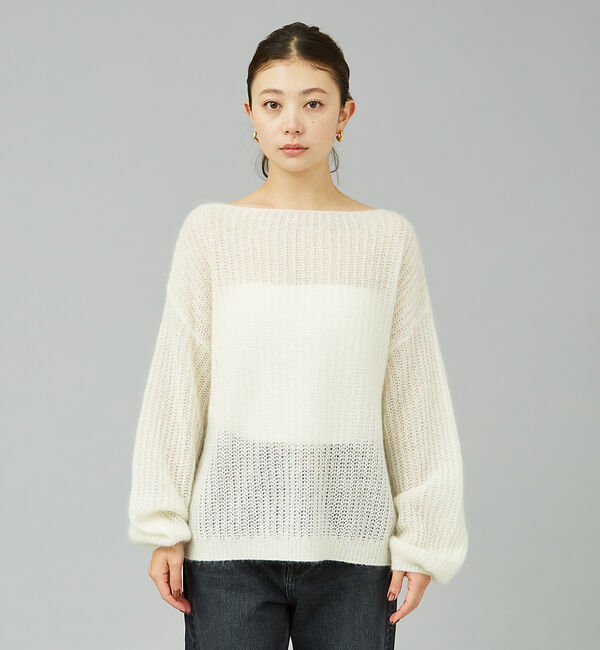 Rouge vif「ラメモヘアシアーパフプルオーバー」|ニット・セーター|