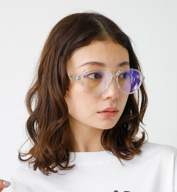 Rouge vif「【LE FOON / ルフォーン】クリアレンズ伊達メガネ / ブルーライトカット」|メガネ|