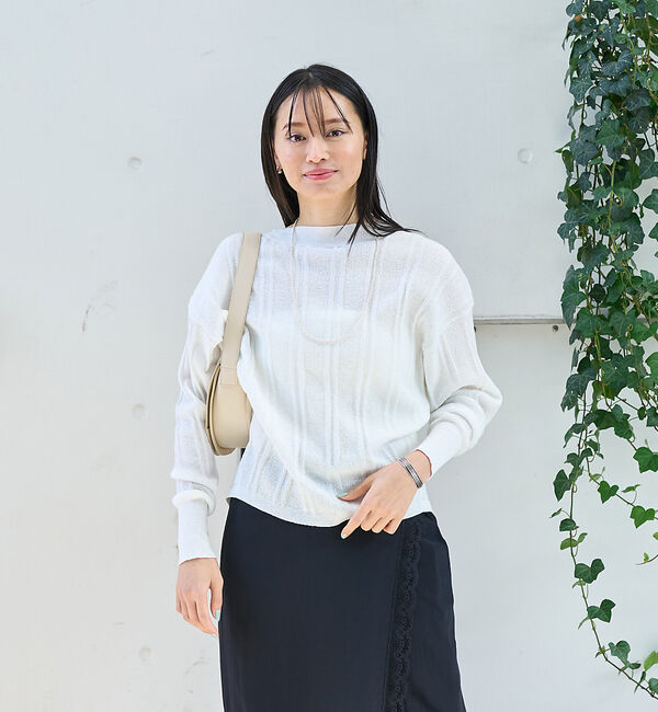 Rouge vif「変形ストライプ前後2WAYニット / カーディガン」|ニット・セーター|