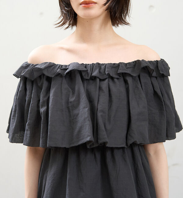 Rouge vif「コットンオフショルバルーンブラウス」|シャツ・ブラウス|