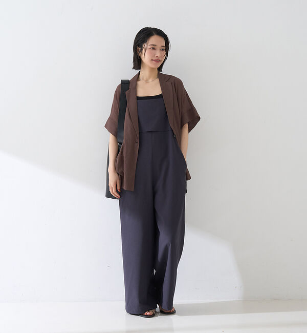 Rouge vif「フレアストレートワイドサロペット」|オールインワン|