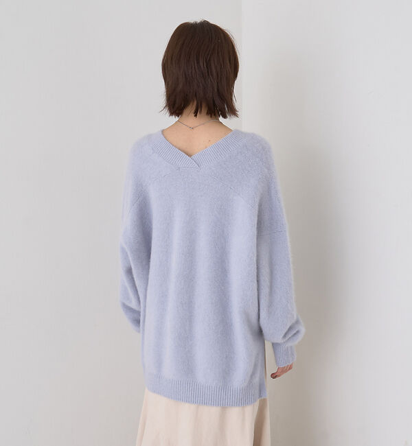 Rouge vif「フォックスウールVネックスリットニットプルオーバー」|ニット・セーター|