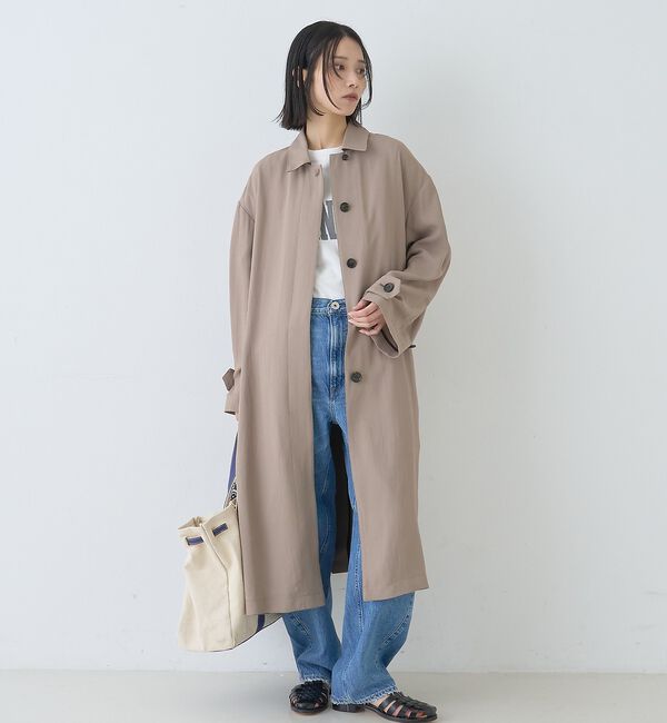 Rouge vif「【2サイズ展開】ステンカラーロングコート」|ステンカラーコート|