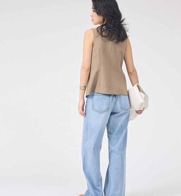 Rouge vif「【セットアップ対応】リネン混ジレ/ベスト」|ベスト・ジレ|