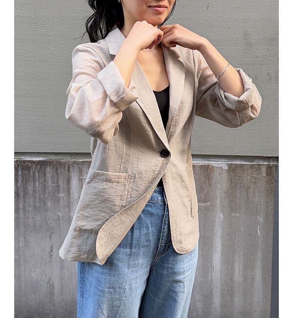 Rouge vif「【一部店舗限定】シアーシングルジャケット」|テーラードジャケット|