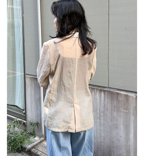 Rouge vif「【一部店舗限定】シアーシングルジャケット」|テーラードジャケット|