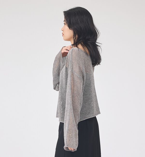 Rouge vif「【定番人気】【2026SS新作】前後2WAYペーパーメッシュニットプルオーバー」|ニット・セーター|