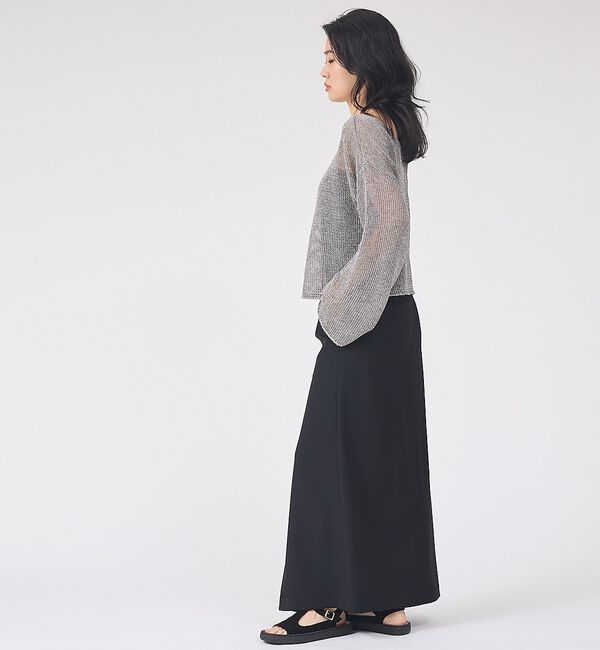 Rouge vif「【定番人気】【2026SS新作】前後2WAYペーパーメッシュニットプルオーバー」|ニット・セーター|