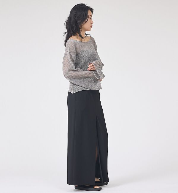 Rouge vif「【定番人気】【2026SS新作】前後2WAYペーパーメッシュニットプルオーバー」|ニット・セーター|