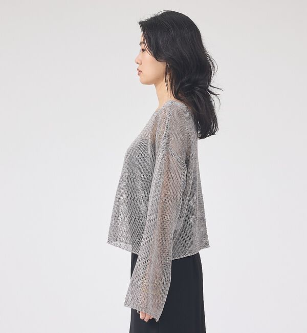 Rouge vif「【定番人気】【2026SS新作】前後2WAYペーパーメッシュニットプルオーバー」|ニット・セーター|